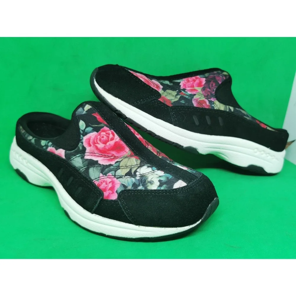 Easy Spirit Women's Rose Flower Slip On Settime TravelTime Mule Clogs Size 6 M